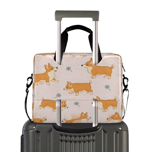 Bolsa para laptop con diseño pintado a mano de Corgi miniatura 4