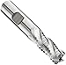 Niagara Cutter N72491 Cobalt Steel Square Nose End Mill, Weldon Shank, Uncoated Bright Finish, Roughing Cut, Non-Center, 30-Degree, 8-Flute, 7.75" OAL, 2.500" Cut Diameter, 2.000" Shank Diameter