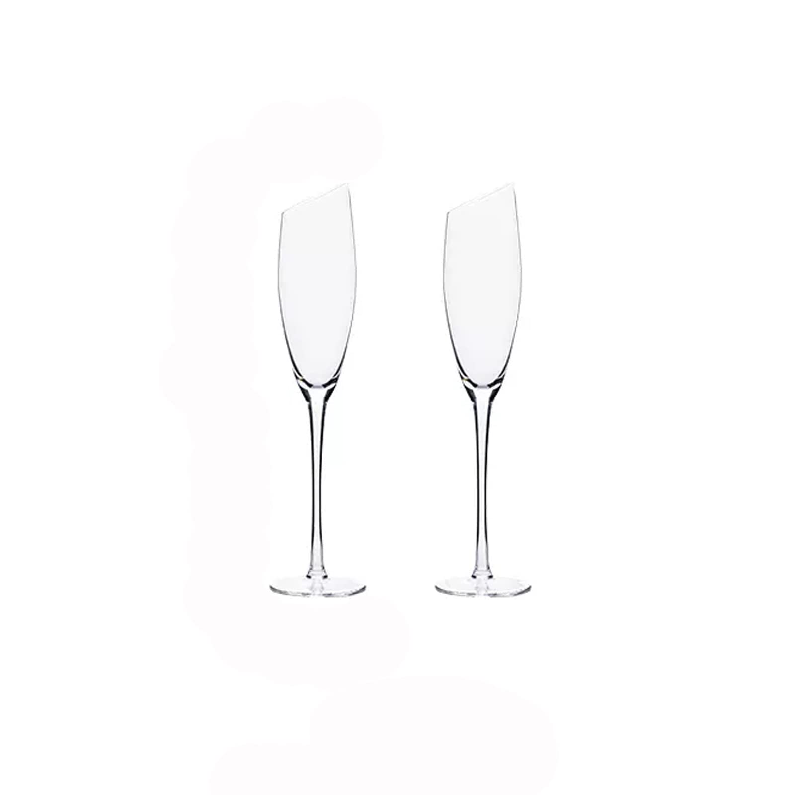 Flûtes à Champagne 180ml Verres à Champagne Home Premium Goblet Set Flûtes à Champagne en Verre Cristal Idéal pour Home Bar, Occasions Spéciales 2 Pcs pour Les Fêtes (Couleur : Gris) (Or)