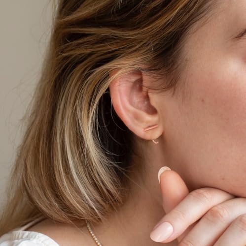 Image of CHIC & ARTSY 925 Sterling Silver Half Hoop Earrings for Women, Small Huggie Hoops Set with Ball Bar Star Moon Cross & Pearl, Lightweight Comfort Fit Everyday & Sleep Earrings