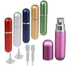6er Leer Parfümzerstäuber, KAKOO Nachfüllbar Mini Parfüm Flakon Zerstäuber Beauty Flasche Sprühflasche Taschenzerstäuber…
