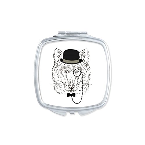 Miroir compact loup de style britannique avec verre haute définition pour un maquillage précis