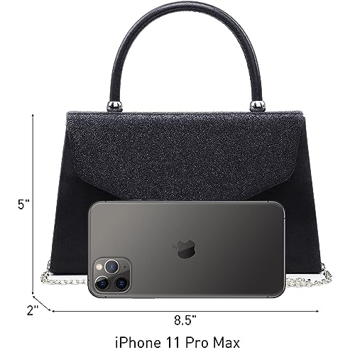 Dasein Women's Evening Bag Party Clutches Wedding Purses Cocktail Prom Handbags with Frosted Glittering - Image 5