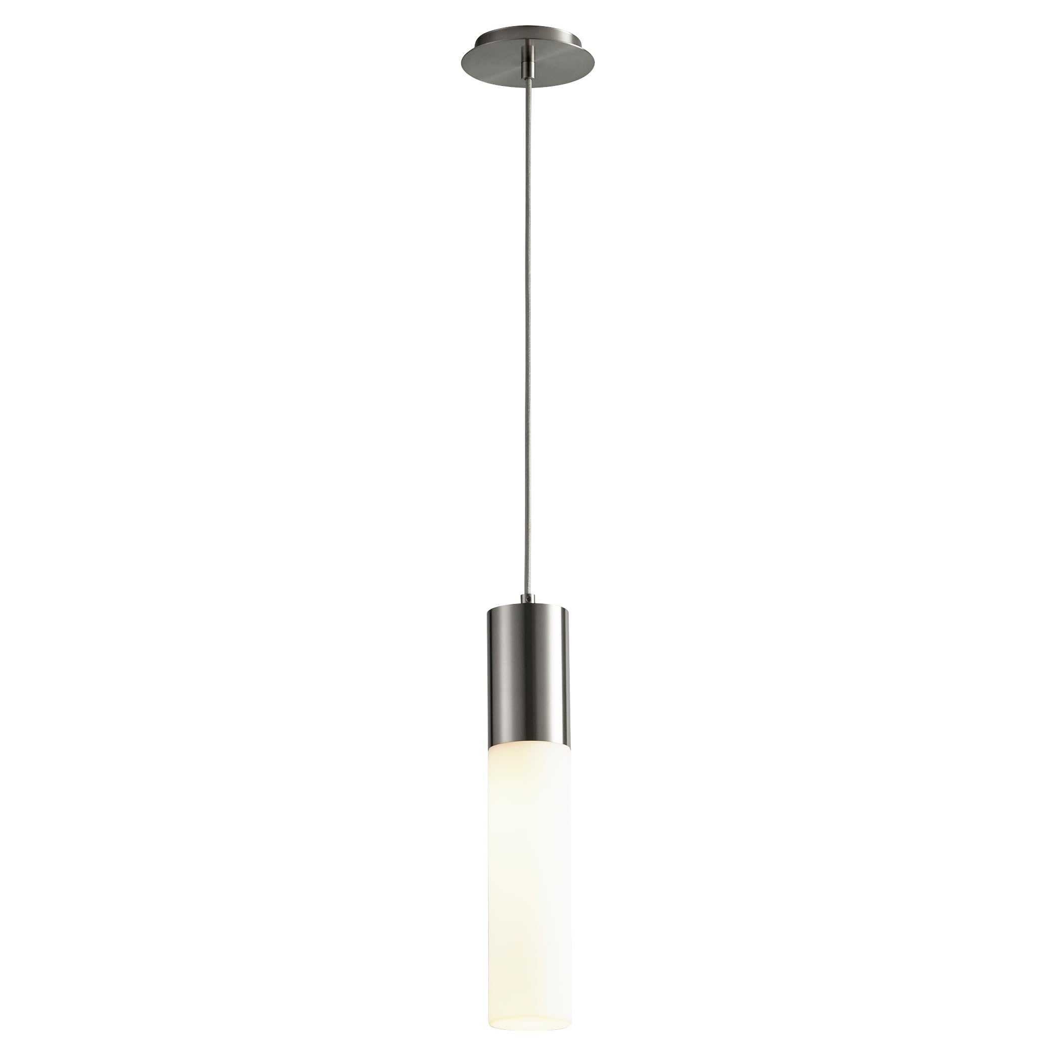 Oxygen Lighting Oxygen 3-653-124 Transitional LED Pendant from Magnum Collection in Pewter, Silver Finish, Satin Nickel
