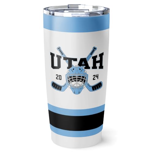 Image of ANTKING Utah Tumbler 20oz Custom Name Number Travel Mug Gifts | Stainless Steel Insulated Coffee Cup for Men Women