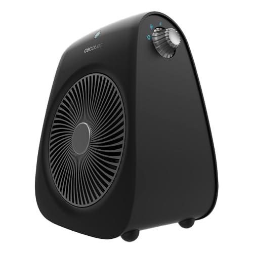 Cecotec Chauffage d'Appoint ReadyWarm 2000 Max Force Noir. 2000 W, 2 Niveaux de Puissance, 3 Modes de Fonctionnement (Froid/Chaud/Très chaud), Léger, Manuel, Silencieux, Sécurité contre la Surchauffe