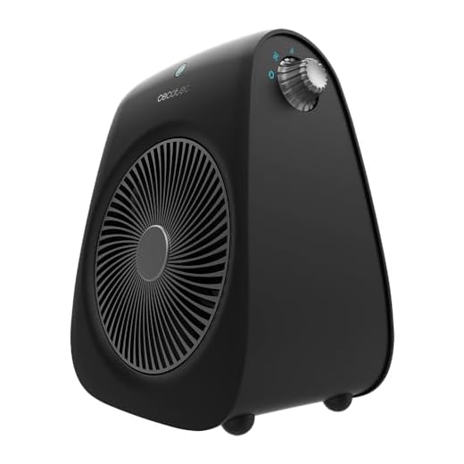 Cecotec Calefactor Eléctrico ReadyWarm 2000 Max Force Black, Termoventilador 2000 W, 2 niveles de potencia y 3 modos de funcionamiento, Sistema de seguridad de sobrecalentamiento, 20 m2