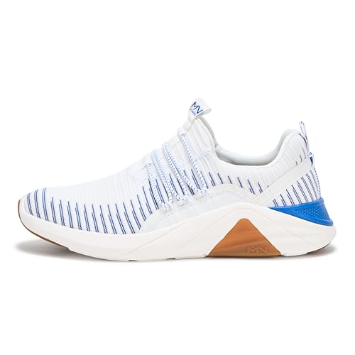 Skechers Men's A Linear 2.0-Holtz Sneaker, White/Blue, 12