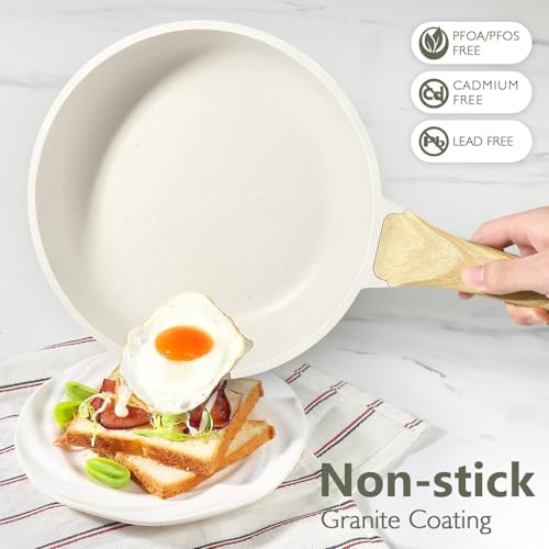 GiPP 17-Pieces Pot and Pan Set Non-Toxic with Ceramic Non-Stick Coating- 17 Pieces Kitchen Cookware Set, Non-Toxic Cooking Pans & Pots Set, PFOS/PFOA/PFAS/PTFE Free, for All Hob Types