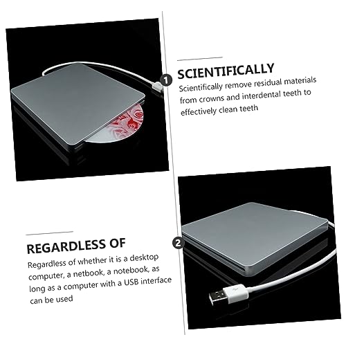 Graveur de DVD externe argenté avec interface rapide USB - 4