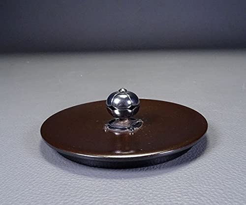 Amazon.co.jp: 千寿美術釜師 角谷與斎（与斎） 銀摘桐地紋釜◇共