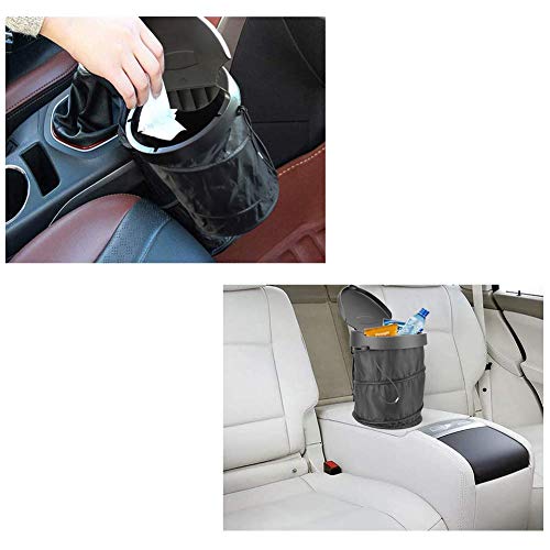 Haofy Pattumiera per Auto con Coperchio