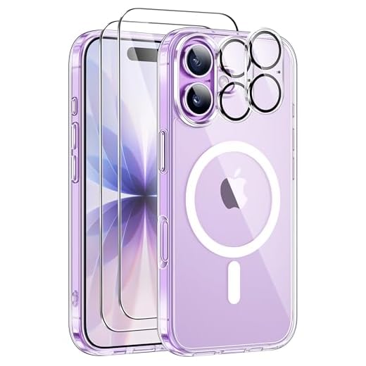 ivencase Magnetica Cover per iPhone 17 con 2 Vetro Temperato e 2 Vetro Fotocamera, Compatibile MagSafe Hard PC Anti-Graffio Protettiva Antiurto Custodia Compatibile con iPhone 17 6.3" -Trasparente