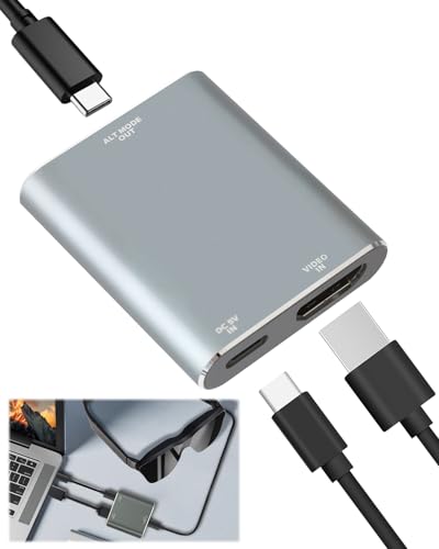 Sharelove Adaptador HDMI a USB C, adaptador HDMI USB C 4K a 60Hz para XREAL One Pro/Air, Nreal Air, Rokid Air, Rokid Max, Thunderbird AR, GRAWOOA, Viture One, Switch, Steam Deck, PS4/5, Xbox y más