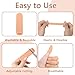 30 PCS Gel Finger Cots, Finger Tips Protector, Silicone Finger Covers, Finger Guard, Fingertip Bandages for Embroidery, Cutting, Hands Cracking, Calluses Protect (Beige)