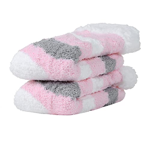 Image of Chassic Sherpa Lined Slipper Socks for Women, Non-Slip Cozy Winter House Socks, Soft Fuzzy Socks, Gifts for Women & Ladies Stocking Stuffers