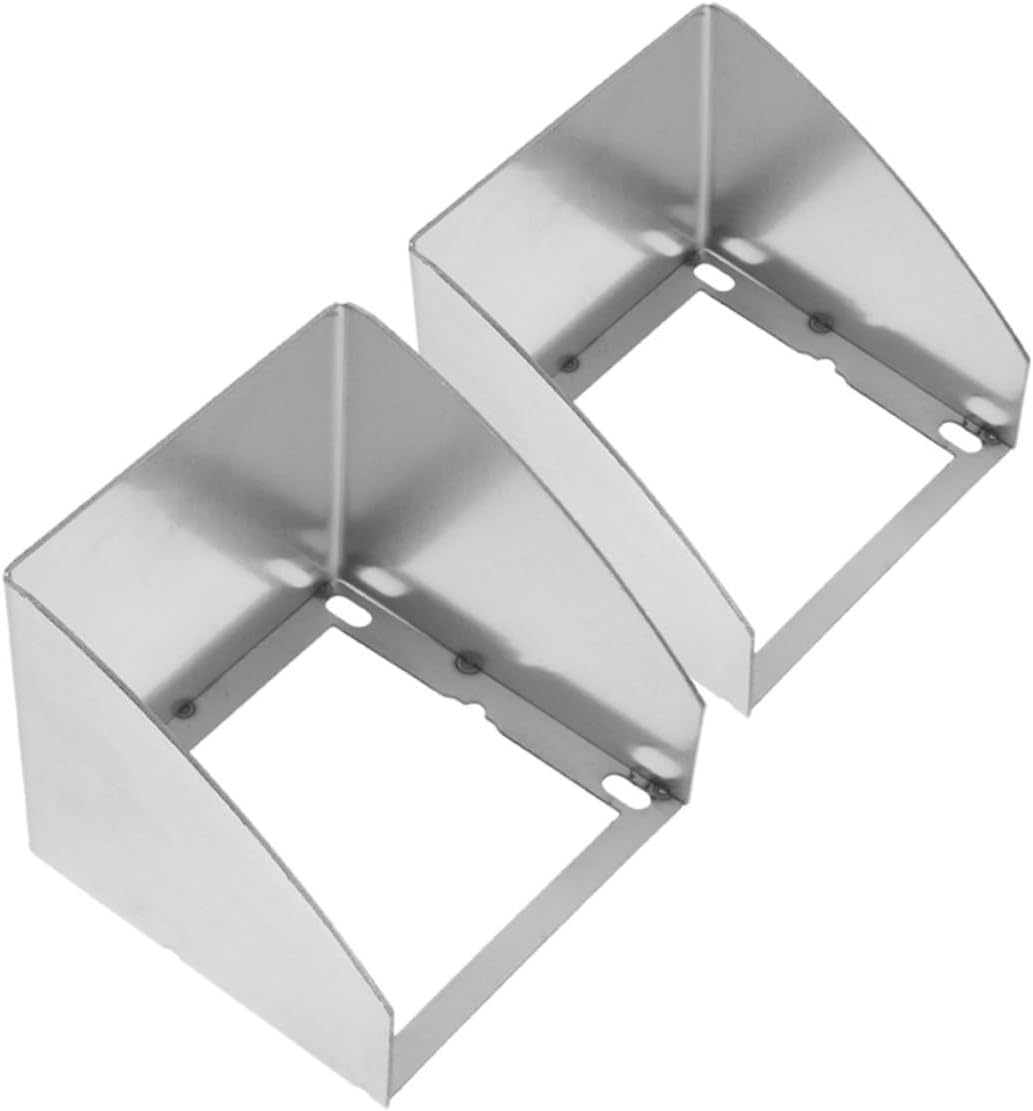 2pc Stainless Steel Outdoor Socket Protection Cover Waterproof Exterior Electrical Outlet Box Rainproof Wall Plate for Outdoor Use