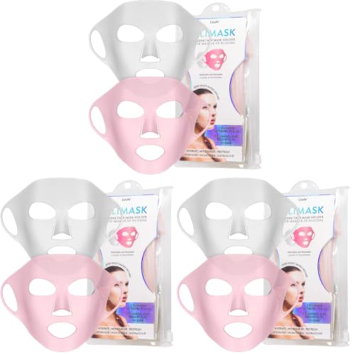 Lindo Silimask Reusable Silicone Facial Mask Cover for Sheet Masks (Pack of 3)