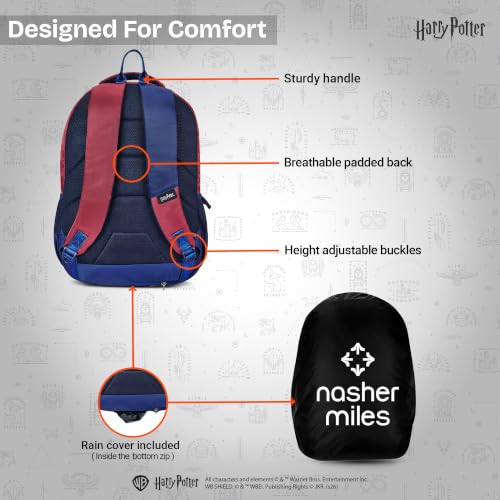 Image of Nasher Miles x Harry Potter Backpack | Polyester Laptop Backpack 35L | Ideal for School, College, Office & Travel | Men, Women, Boys, Girls