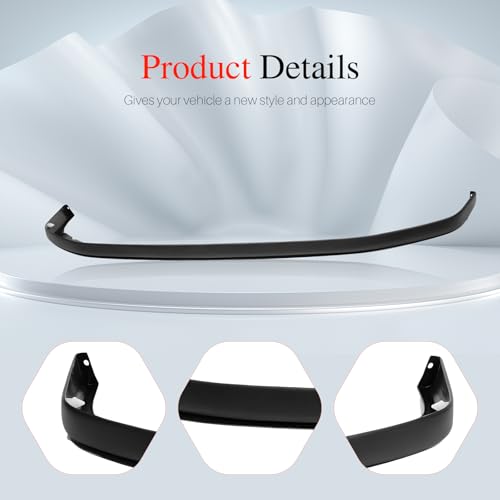 CarPartsDepot Front Upper Bumper Cover Pad Textured Black Compatible With 1994-2002 DODGE Ram 1500 2500 3500 Fits 55234605 CH1000160 - Thumbnail 5