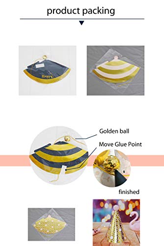 6PCS Happy Birthday Party Hats Cute Hats Kids Hats Unisex Adult Size Fancy Dress Party Hats… (style1)