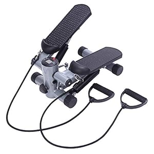 Volowoo US Stock S025 Aerobic Fitness Step Air Stair Climber Stepper Exercise Machine New Equipment,Silver