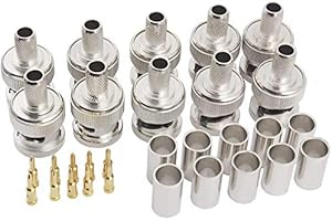 RG6 BNC Compression Connector: 10-Pack of Q9 Plugs for Coaxial Cables