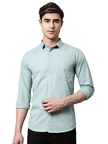 Image of Majestic Man Solid Slim Fit Casual shirt for men