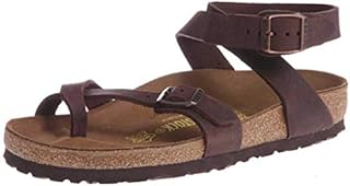 Birkenstock Women's Yara Leather Ankle-Strap Sandal,Habana,40 EU/9 M US