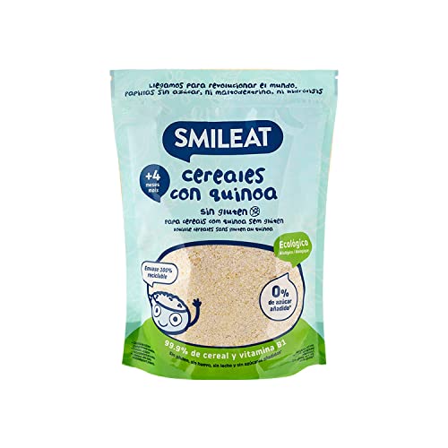 Smileat Papilla Ecológica De Cereales Para Bebés Desde Los 4 Meses Con Quinoa, Cerales E Ingredientes Naturales Sana Y Saludable Sin Azúcar Ni Gluten 1 X 200 G Smileat Papilla Ecológica De Cereales Para Bebés Desde Los 4 Meses Con Quinoa, Cerales E Ingredientes Naturales Sana Y Saludable Sin Azúcar Ni Gluten 1 X 200 G