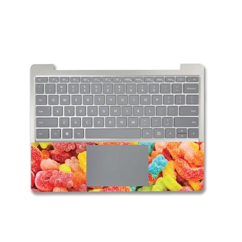 Image of MightySkins Carbon Fiber Skin Compatible with Microsoft Surface Laptop Go 3 (2023) Full Wrap Kit - Gummy Candy | Protective, Durable Textured Carbon Fiber Finish | Made in The USA