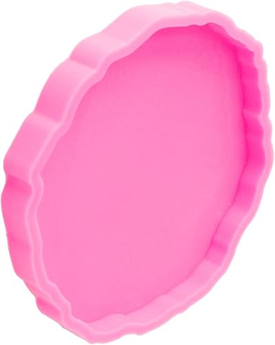 Miniatura 3 de Molde de posavasos redondo irregular súper brillante, molde de silicona para posavasos de ágata de geoda, moldes de resina para posavasos de resina,