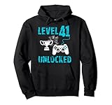 Photo Gallery 41st bday gift level 41 sbloccato divertente video gamer outfit felpa con cappuccio Photo Gallery 41st bday gift level 41 sbloccato divertente video gamer outfit felpa con cappuccio