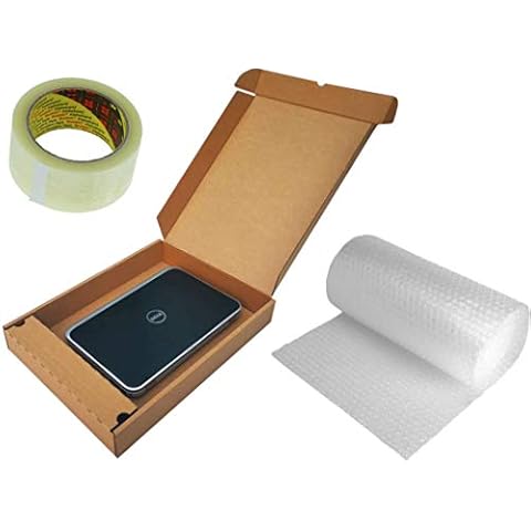 Laptop Shipping Box & Charger Locker 51x38x7cm + 3m Bubble WRAP + Packing Tape Cover