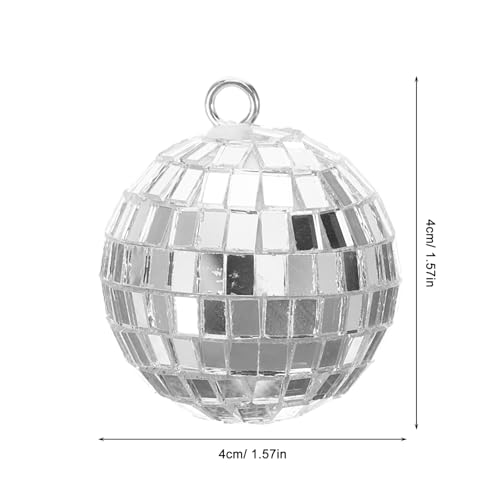 Yardwe – 10 bolas espejadas reflectantes para colgar, decoración para fiestas, bodas, jardín, bar y club miniatura 2