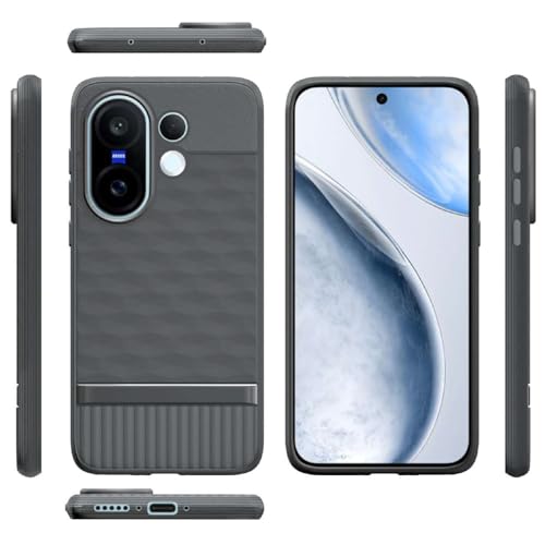 Image of Shockproof Case for Vivo X200 FE 5G | Full Camera Protection | TPU Flexible Back Cover for Vivo X200 FE 5G (Graphite Grey)