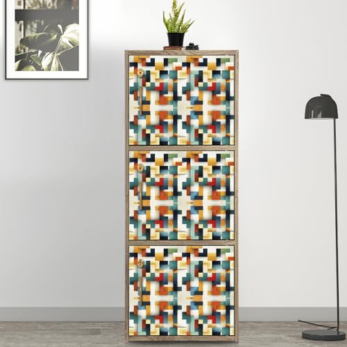 LZH-LP Selbstklebende Tapete mit Farbigem Mosaik, 44x300CM Abziehbar Vinylfolie Für Wohnzimmer Schlafzimmer Küche Wandschränke Dekoration – Ansicht 6