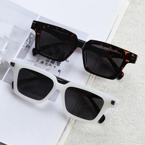 Lunettes de soleil carrées contre l'éblouissement protection UV400 rétro