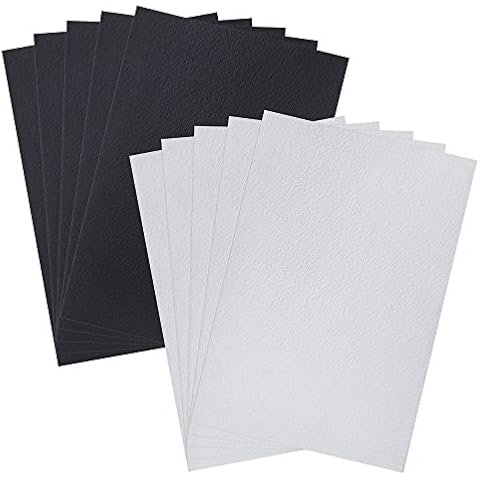 Pllieay 10 Pieces Black and White Felt Fabric Sheets, 8.3 by 11.8" (A4 Size), Durable, Multi-Purpose, Ideal for Art and Craft Making Cover