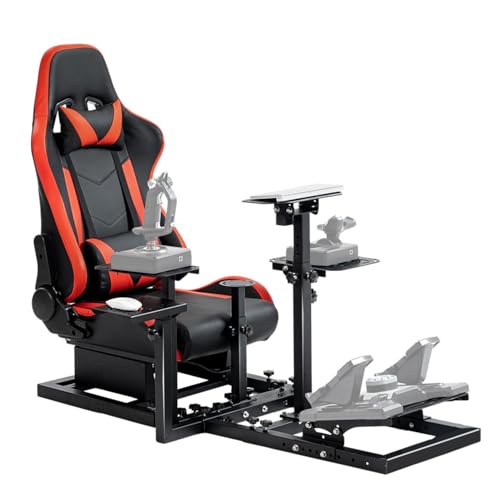 Dardoo G920 Flight Racing Simulator Cockpit with Ergonomic Seat Fits for Logitech/Hotas Warthog/Thrustmaster G29 G923 T150,PC,Adjustable Steering Wheel Stand,Excluding Wheel,Pedal,Handbrake & Joystick