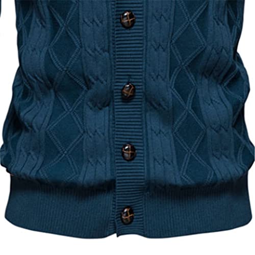 Pull de Mode Homme Cardigans Coton Pull Business Couleur Unie Simple Coupe XL