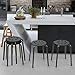 Yaheetech 17.3in Height Portable Plastic Stools Backless Round Top Kitchen Home, Garden & Living Pack of 5 Black