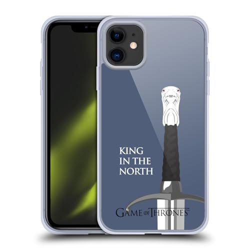 Head Case Designs Officially Licensed HBO Game of Thrones Longclaw King North Graphics Gel Case [Military Grade Protection] Compatible with Apple iPhone 11 and Compatible with MagSafe
