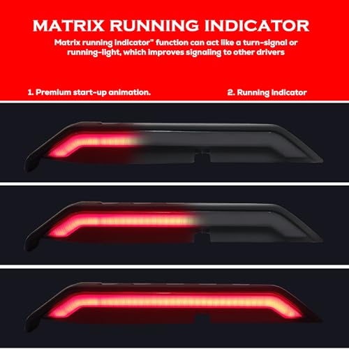 Image of LED Spoiler Roof Light compatible With Thar, Thar Roxx and Jimny, Matrix Beam, Start Animation, Indicator Flow