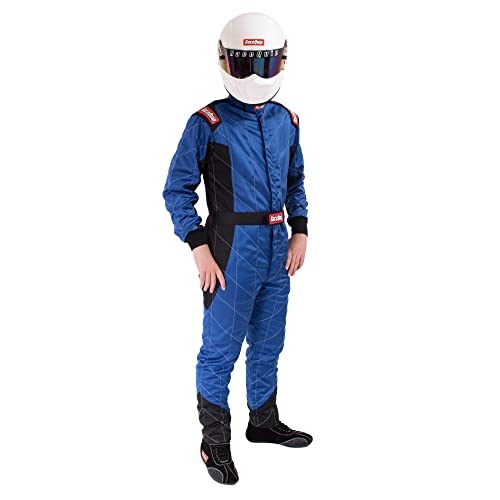 Racequip Chevron-5 One Piece Multi Layer Racing Driver Fire Suit Sfi 3.2A / 5 Rated Blue Xl 91609269 #TOP26