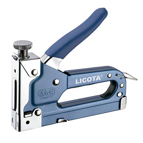 Grapadora Tapicero Manual Profesional de Acero para Grapas 4–14 mm – Grapadora de Mano Reforzada para Tapicería, Madera, Tela, Decoración, Bricolaje y Taller – Mango Ergonómico + 30 Grapas Incluidas