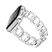 OULUCCI Stainless Steel Band Compatible Apple Watch Band 38mm 40mm Women Iwatch Series 4, Series 3, Series 2 1 Accessories Metal Wristband D-Link Sport Strap (Silver)