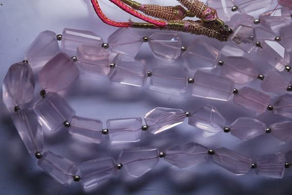 Quartz rose naturel AAA en pépites facettées pour création de bijoux uniques