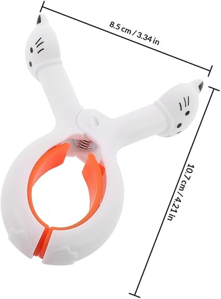 プラ製洗濯物用クリップ 風飛び防止の防風洗濯ばさみ 大型軽量なビーチタオルクリップ バルコニーや屋外の使用に最適 4個セット - 2