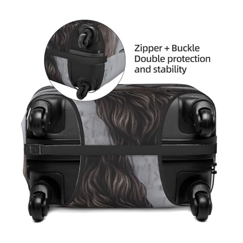 Luggage Cover Elastic Washable Suitcase Cover Dustproof Suitcase Protector Personalized Deer Head In The Snow Travel Luggage Baggage Covers For 18-32 Inch4